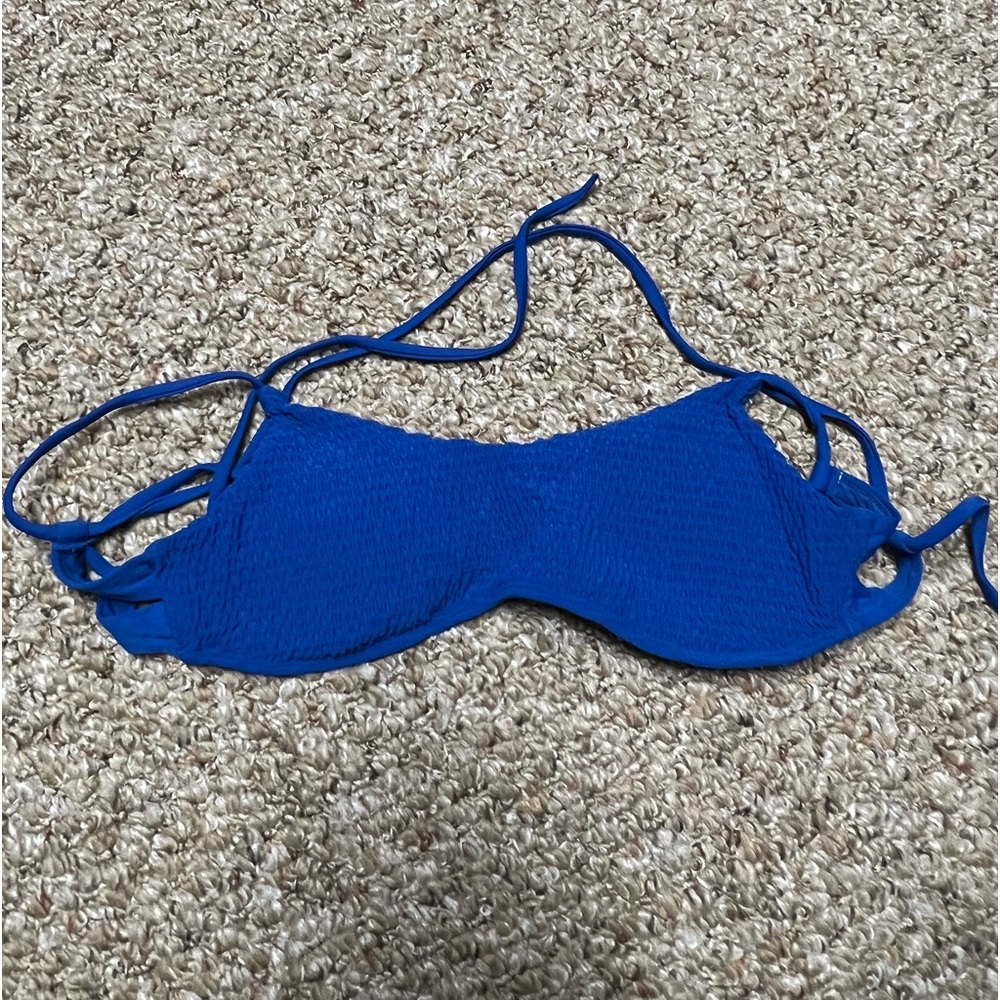 blue bikini top
